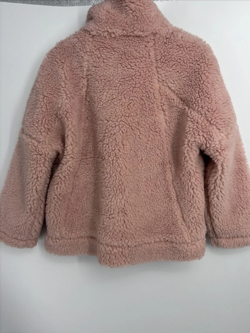 NWT Saltwater LUXE Women’s Small  Pink Faux Fur Teddy Jacket - Picture 4 of 4